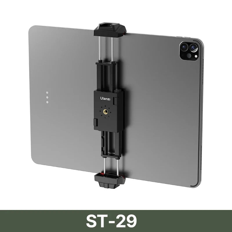 ST-29 Universal Tablet Tripod Mount Stand Phone Holder W Cold Shoe for Iphone Ipad Air Pro Horizontal Vertical Shooting