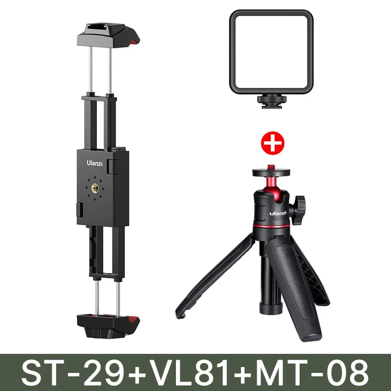 ST-29 Universal Tablet Tripod Mount Stand Phone Holder W Cold Shoe for Iphone Ipad Air Pro Horizontal Vertical Shooting