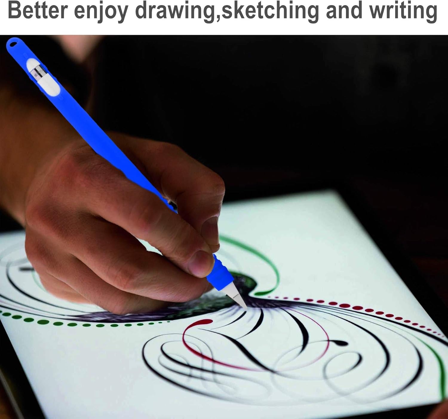 Apple Pencil Case - Holder & Cover with Nib Protection - Compatible with 1St Gen Apple Pencil - Blue