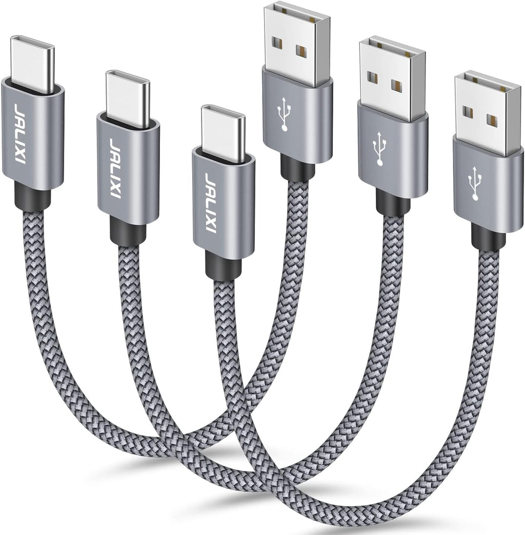 Short USB C Cable 1Ft, 1 Foot USB to USB C Cable Fast Charging for Iphone 15 Pro Max, Samsung Galaxy S24 S23 S21 S20 Ultra S10, A55 A35 A25 A15, Pixel, Powerbank