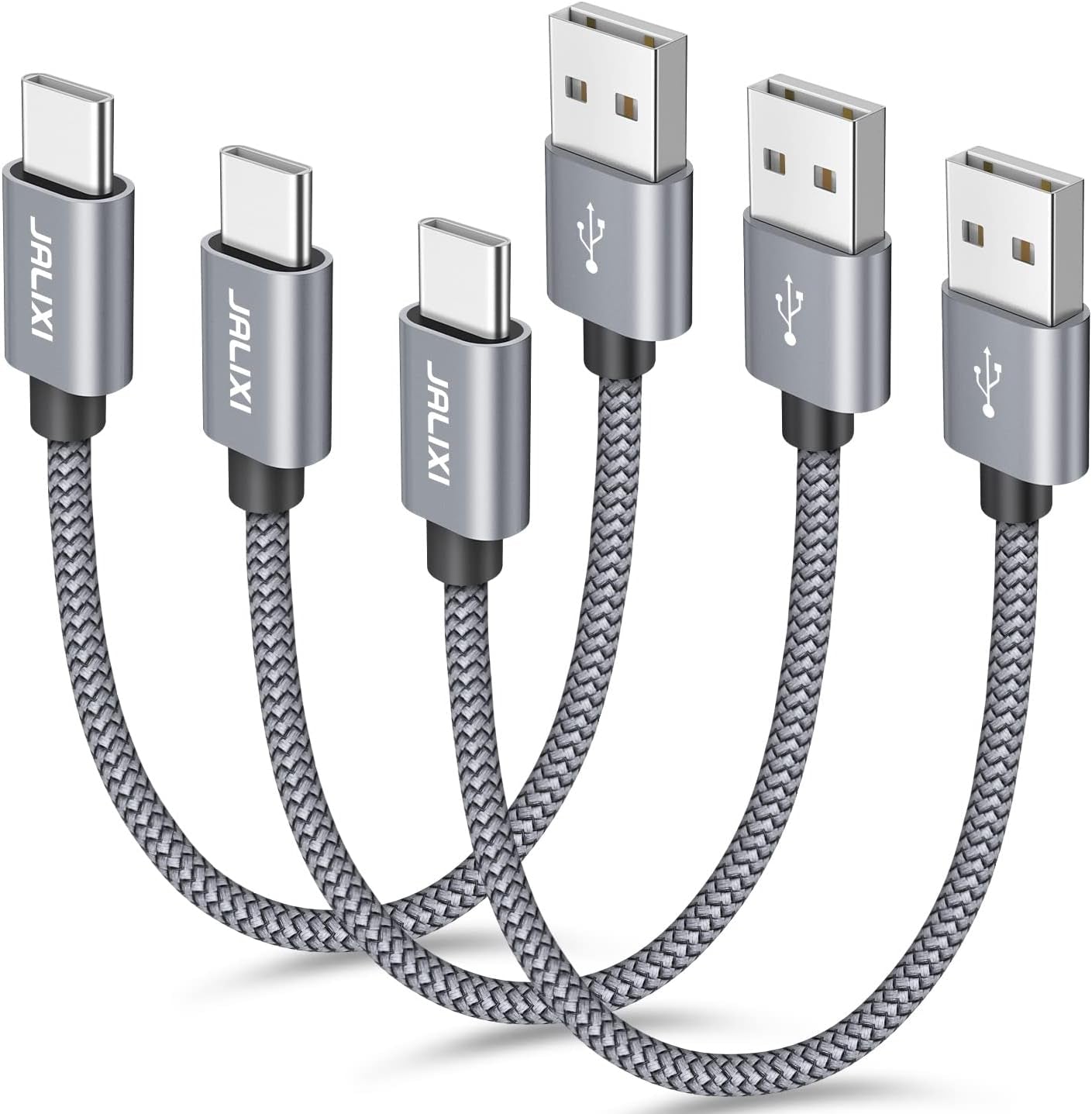 Short USB C Cable 1Ft, 1 Foot USB to USB C Cable Fast Charging for Iphone 15 Pro Max, Samsung Galaxy S24 S23 S21 S20 Ultra S10, A55 A35 A25 A15, Pixel, Powerbank
