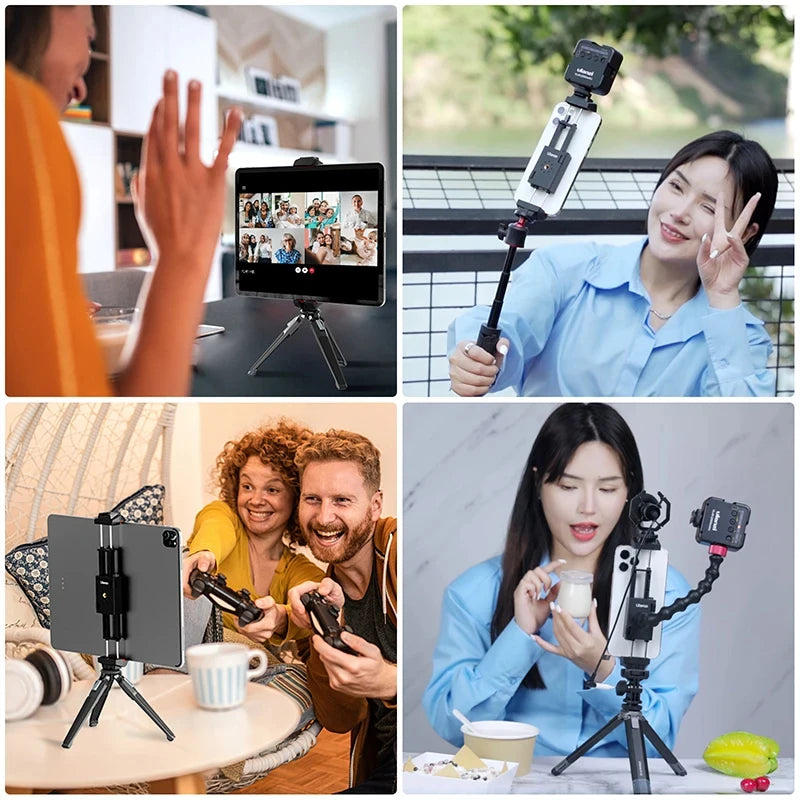 ST-29 Universal Tablet Tripod Mount Stand Phone Holder W Cold Shoe for Iphone Ipad Air Pro Horizontal Vertical Shooting