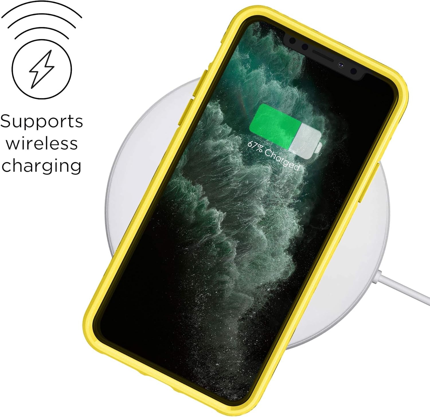 Riviera Stripes Collection Cover Case for Apple Iphone 6S/6 - Yellow/White